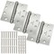 Cauldham (3 Pack) Commercial-Grade 4-1/2" Full Mortise Ball-Bearing Door Hinges